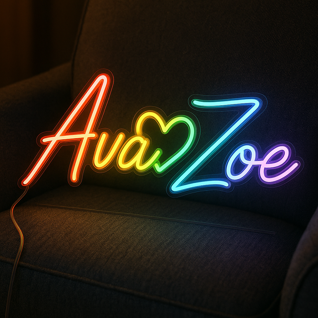 Rainbow Custom Text Neon Sign