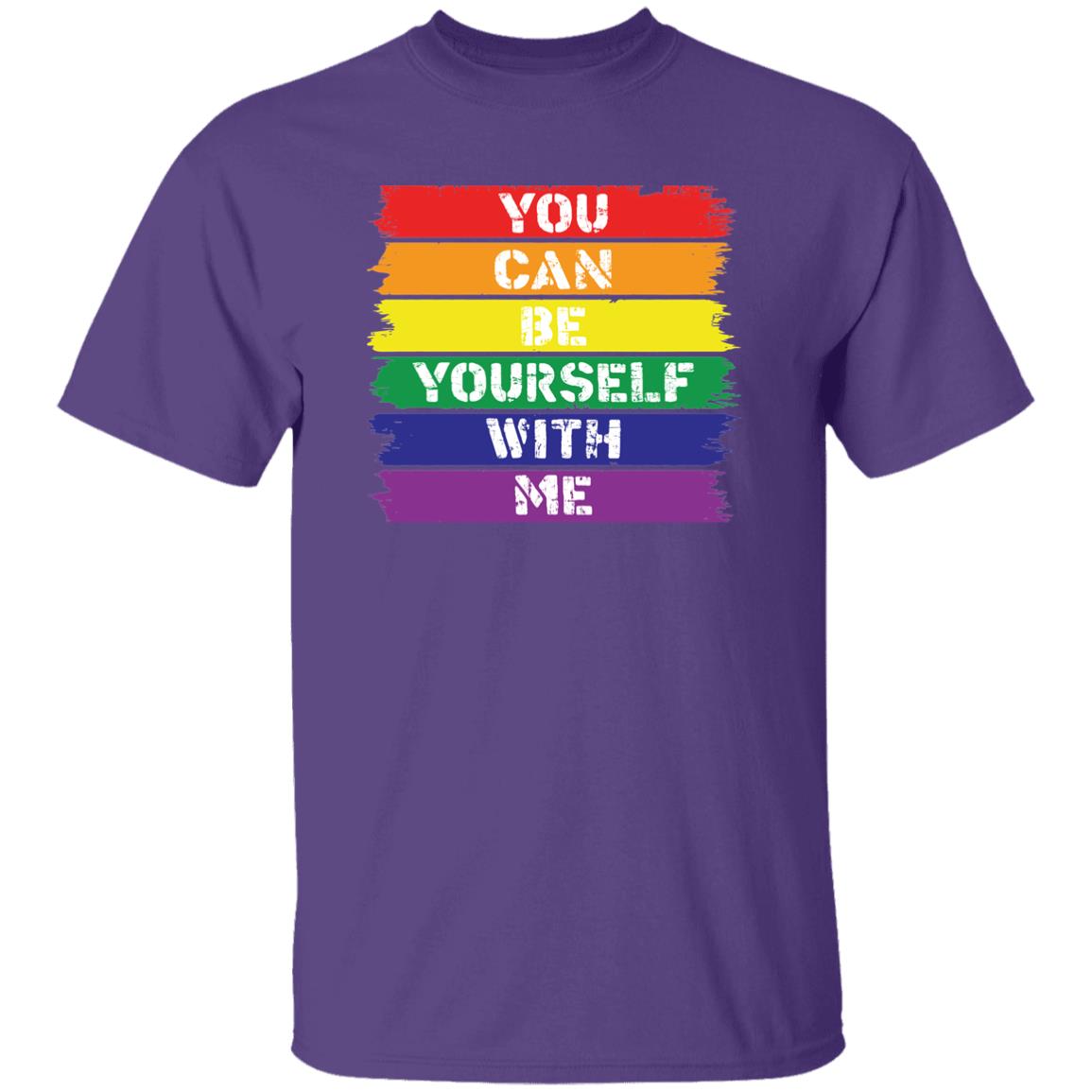 pride theme purple t-shirt