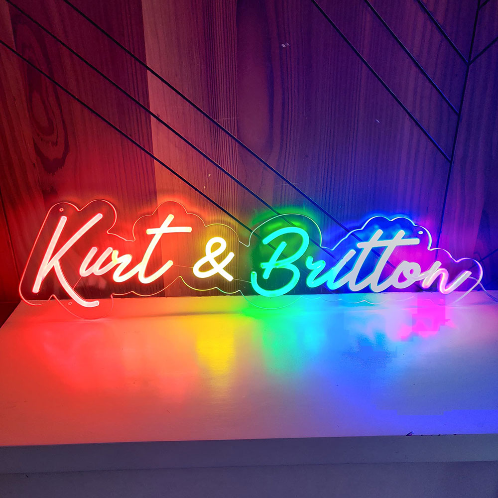 Rainbow Custom Text Neon Sign