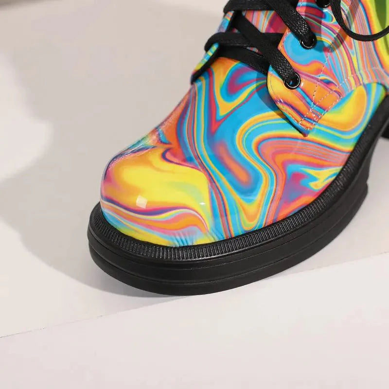 Rainbow Leather Boots - Stride with Pride π - PrideBooth
