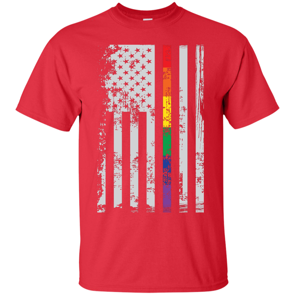 American Flag Pride Shirt, Rainbow