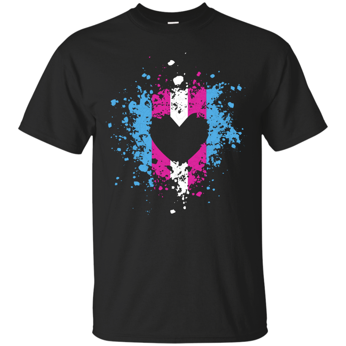 Trans Heart Pride Black Shirt for Men trans Mens apparel