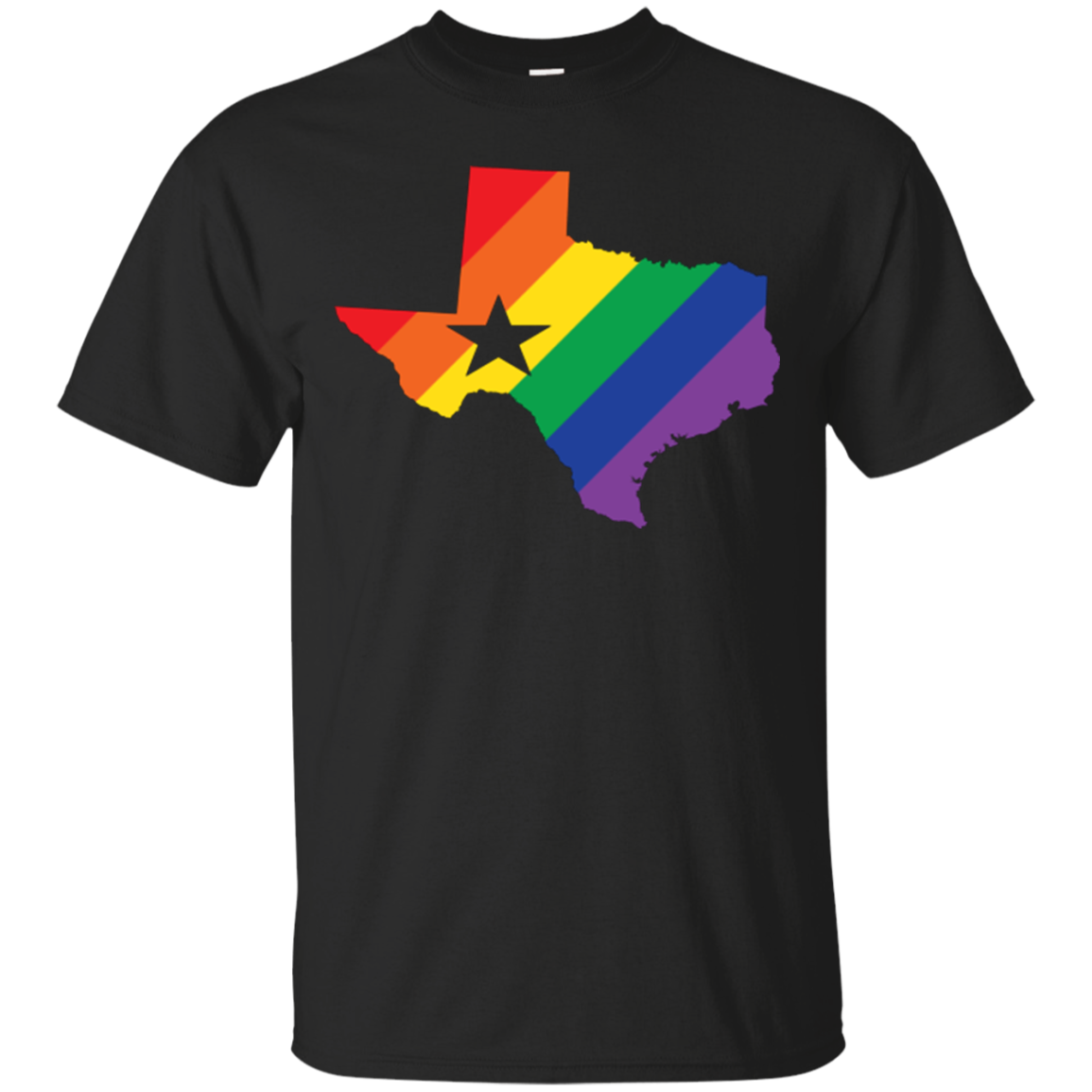 Rainbow Texas Pride Shirt for men texas print on shirt