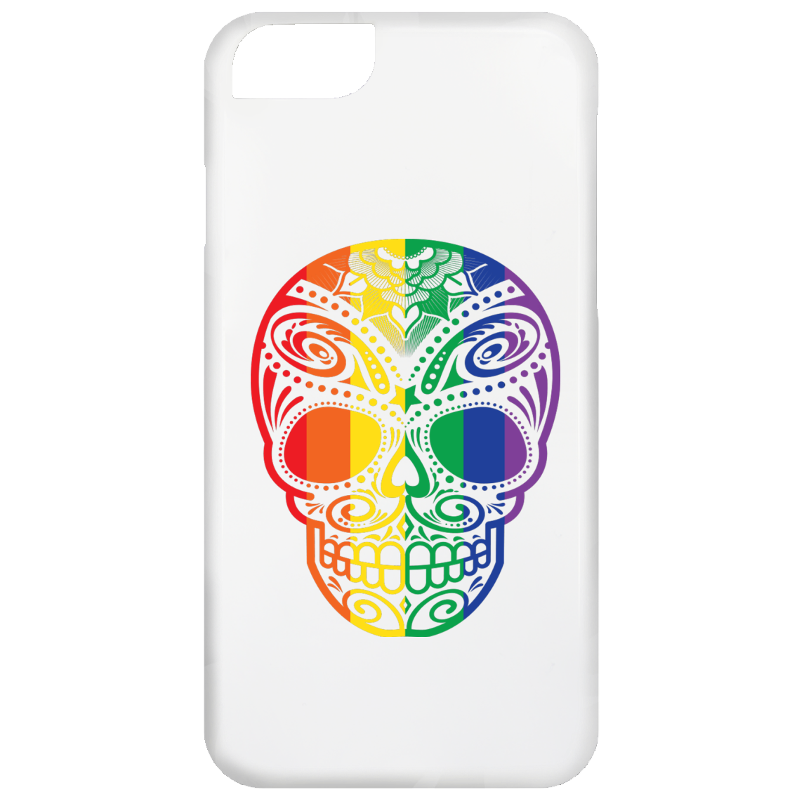 Exclusive Rainbow Skull iPhone Case bLack