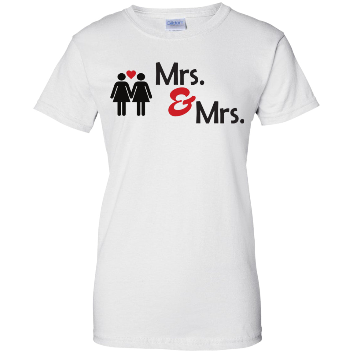 Lesbian Mrs & Mrs white tshirt