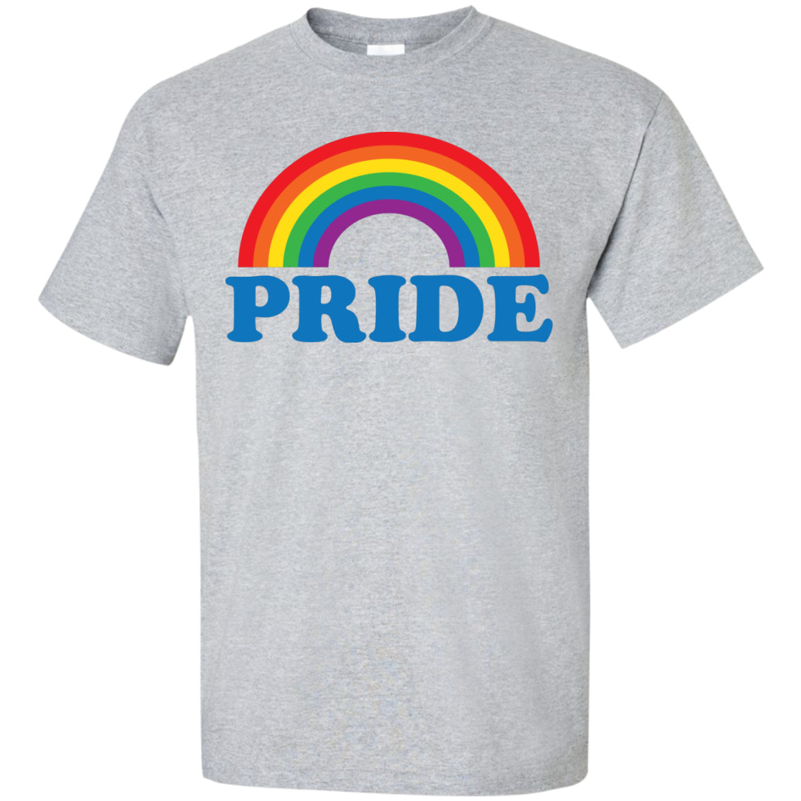 Rainbow Gay Pride gray color half sleeves T Shirt for men