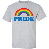 Rainbow Gay Pride gray color half sleeves T Shirt for men