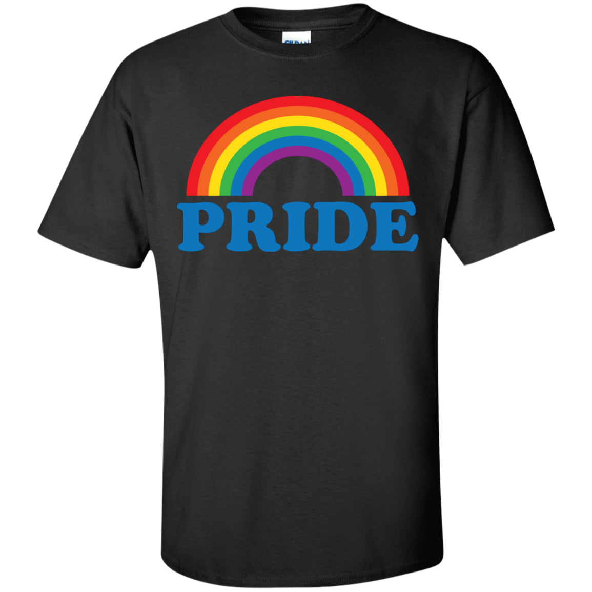 Rainbow Gay Pride black color half sleeves T Shirt for men