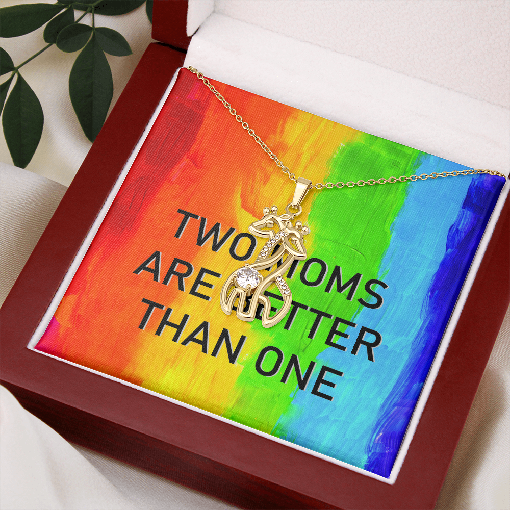 Two Moms Necklace | Lesbian Mom Gift | LGBT Mums | Mother's Day