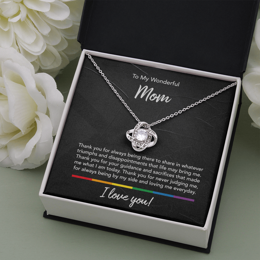 Love knot necklace - Mother's day gift with heartfelt message