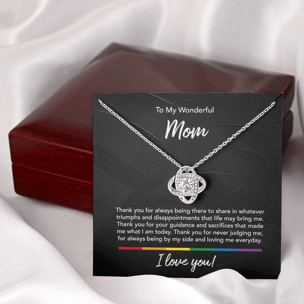 Love knot necklace - Mother's day gift with heartfelt message