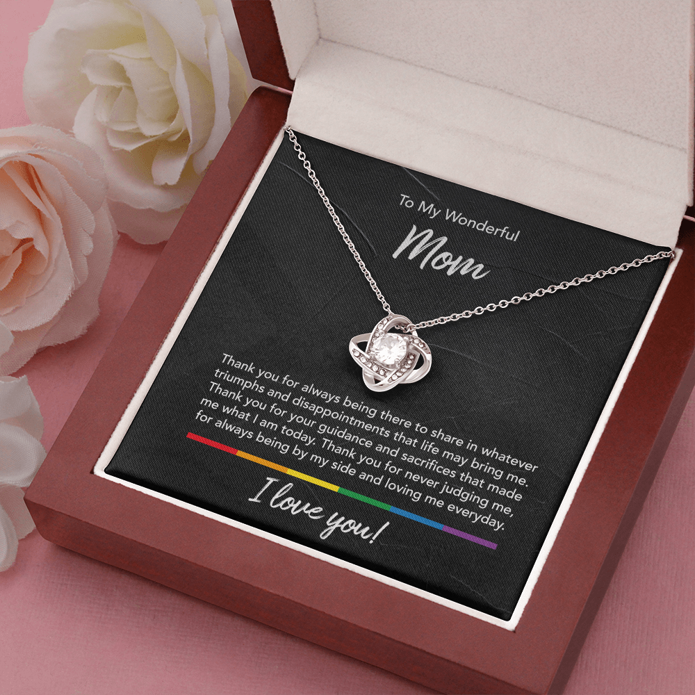 Love knot necklace - Mother's day gift with heartfelt message
