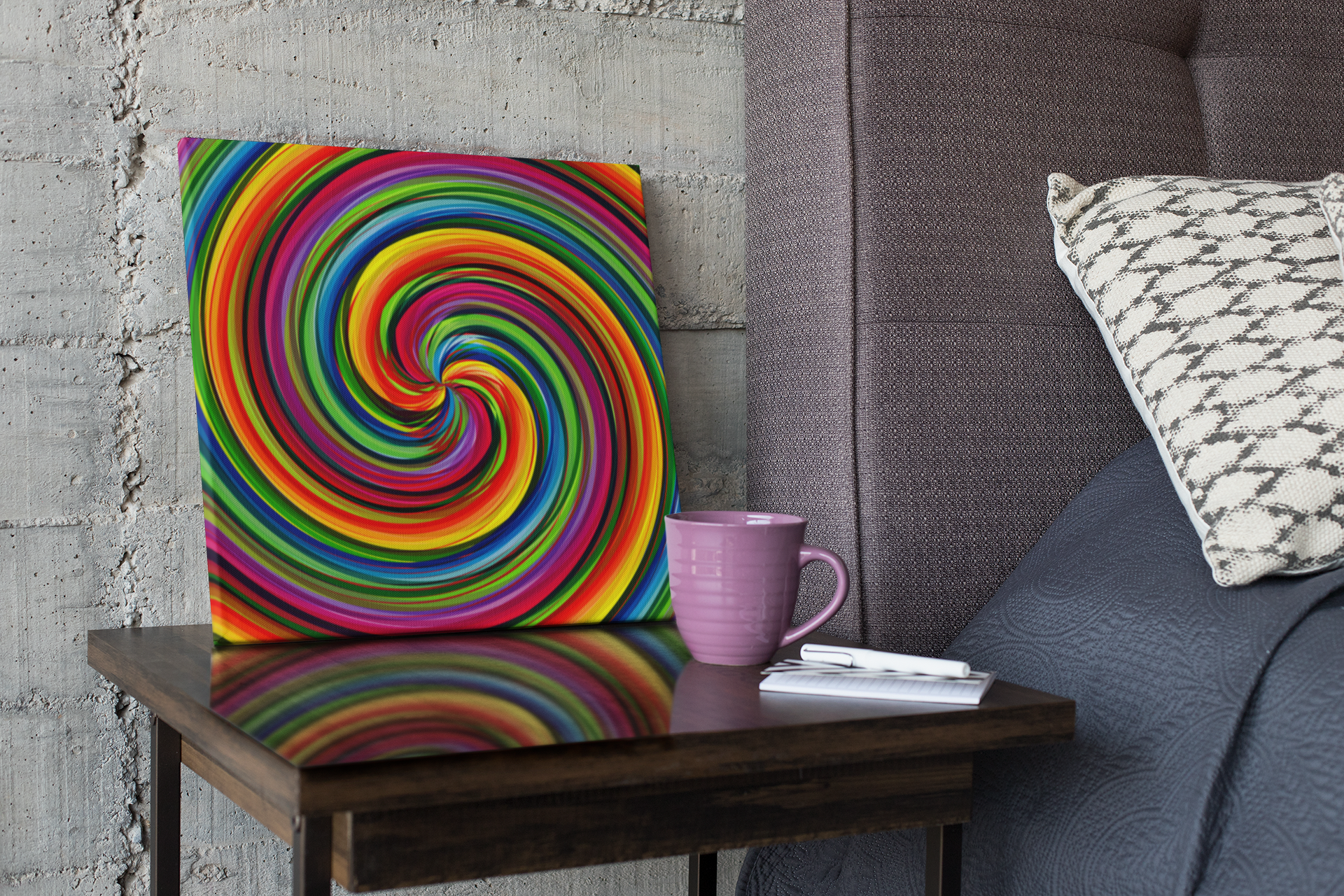 Rainbow Pride Illusion Canvas Wall Art