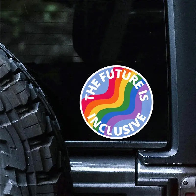 The Future Is Inclusive Pride Rainbow Sticker