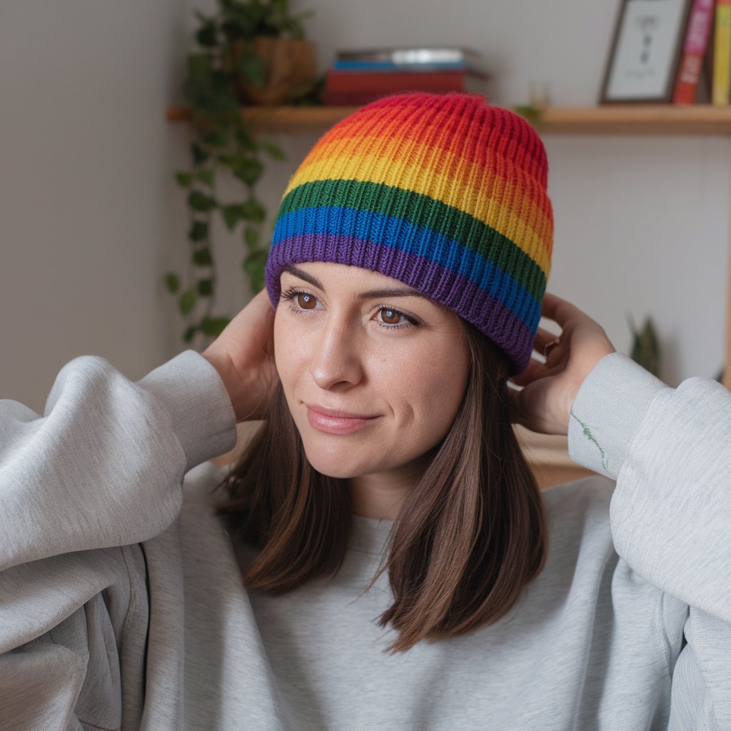 LGBT Pride Rainbow Color Beanie