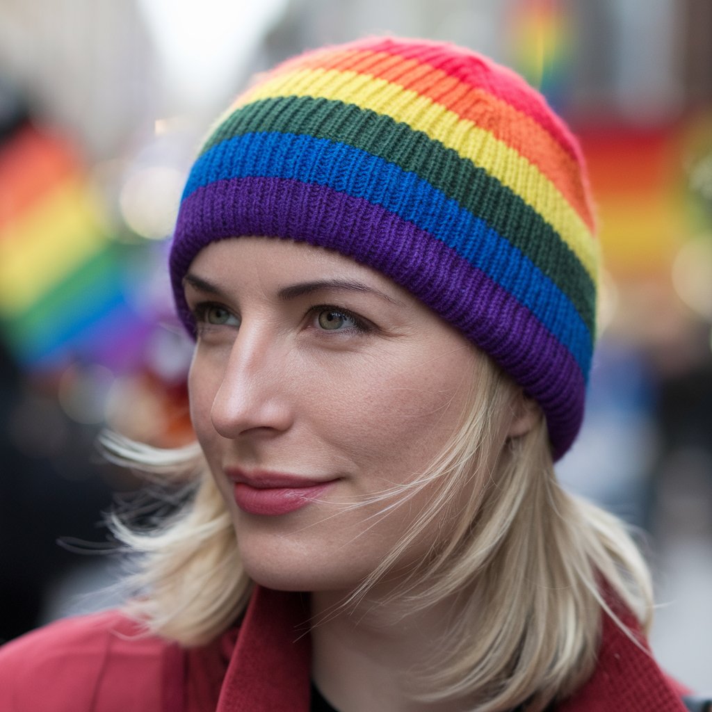 LGBT Pride Rainbow Color Beanie