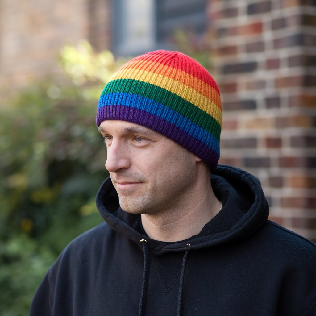 LGBT Pride Rainbow Color Beanie