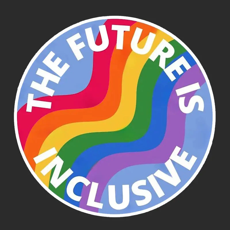 The Future Is Inclusive Pride Rainbow Sticker