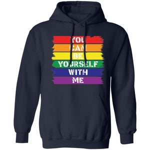 pullover hoddie lgbt you can be yourself