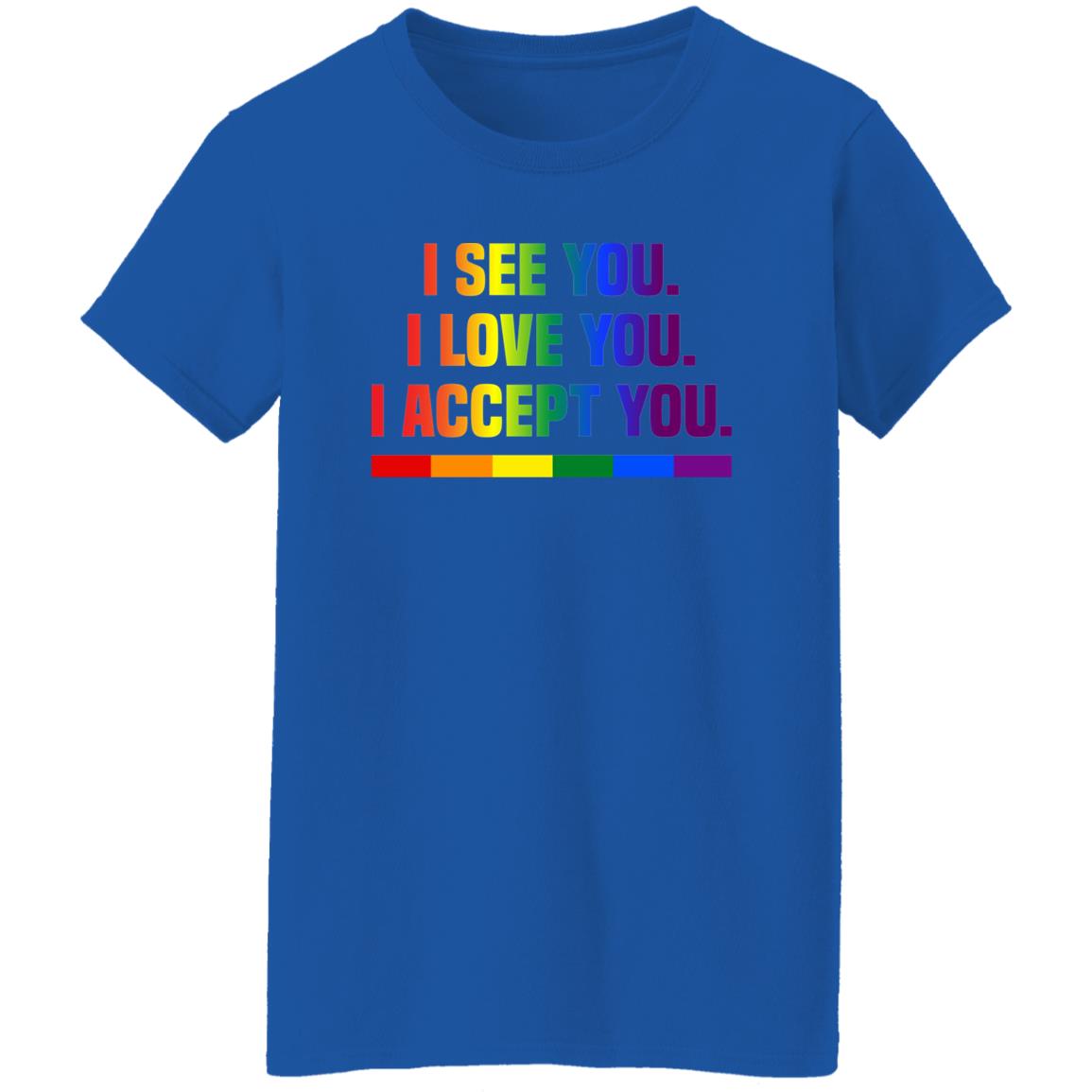 blue lgbt pride quote t shirt