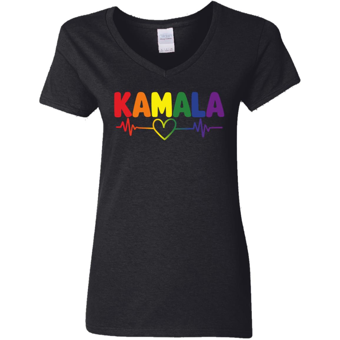 Kamala Rainbow Heartbeat Pride Shirt & Hoodie