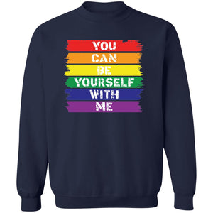 you can be yourself navy blue sweatshirt