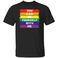 black rainbow you can be yourself t-shirt