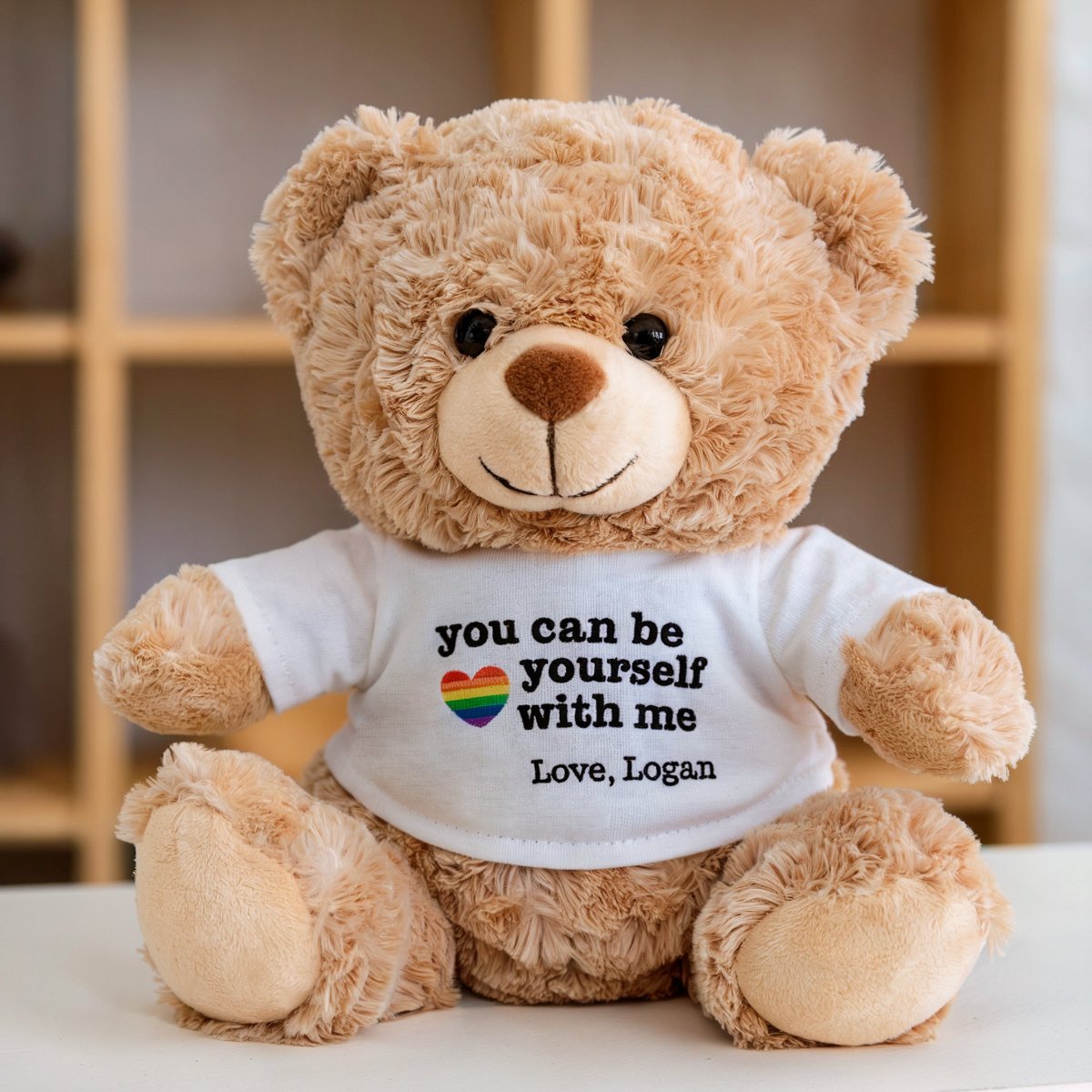 You can be yourself with me - Plush Teddy Pride Gift