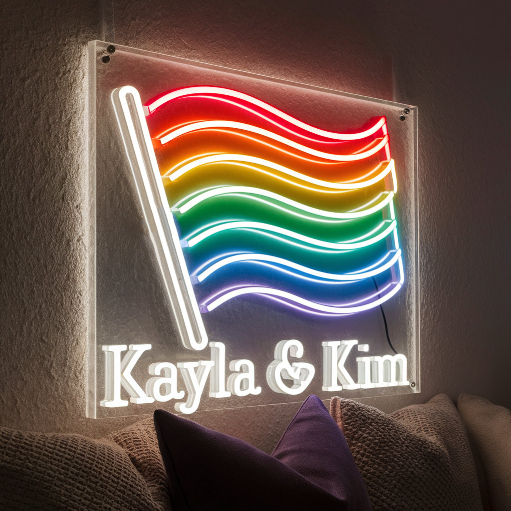 Rainbow Pride Flag Custom Neon Sign