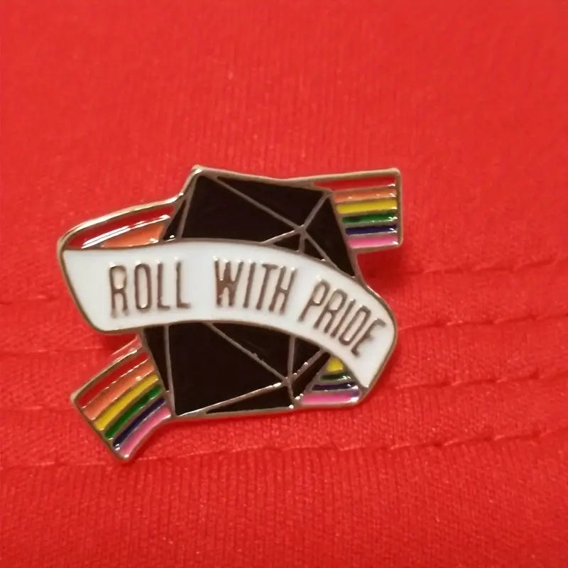 Roll With Pride Pin, Dice Pride Enamel Pins