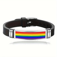 Colorful LGBT Gay Rainbow Silicone Bracelet
