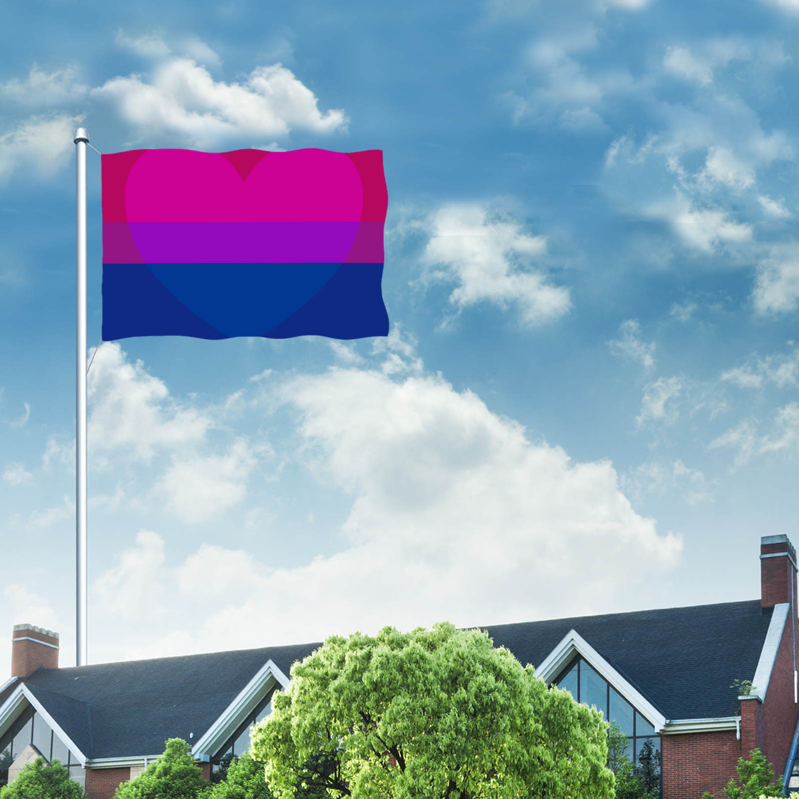 Bi Romantic Pride Flag
