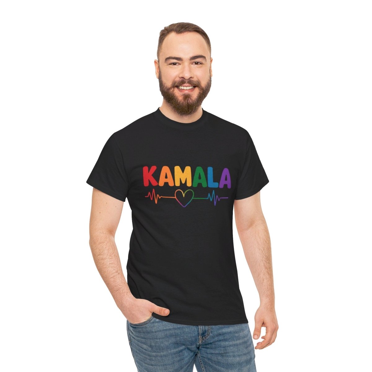 Kamala Rainbow Heartbeat Pride Shirt & Hoodie