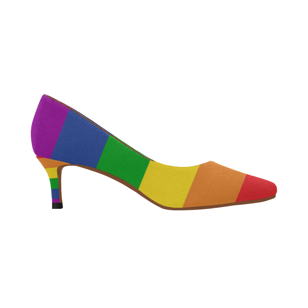 Rainbow Heels Women's Low Heel