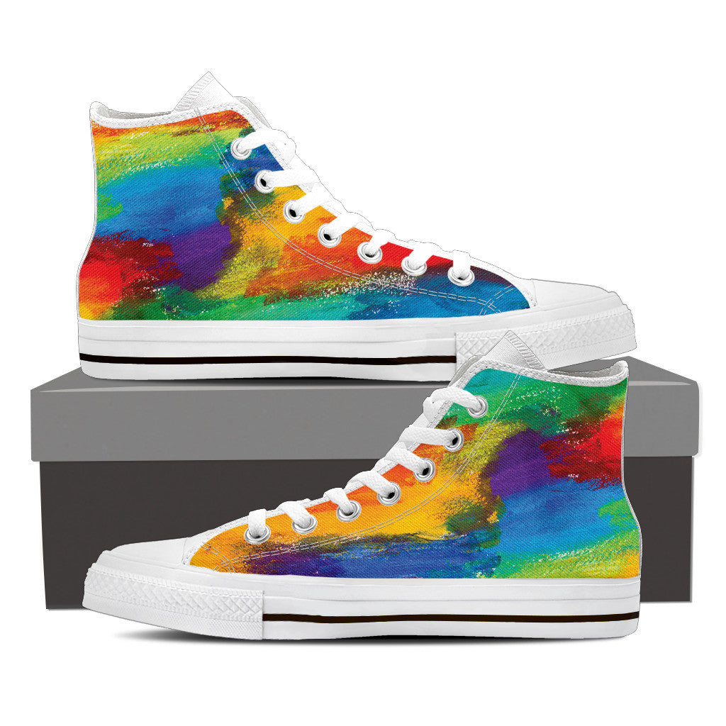 Gay Pride Canvas Shoes - High Top, Low Top and Casual