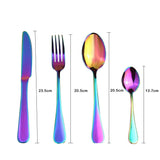 4Pcs Rainbow Cutlery Set