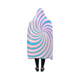 Transgender Pride Flag Illusion Pattern Hooded Blanket