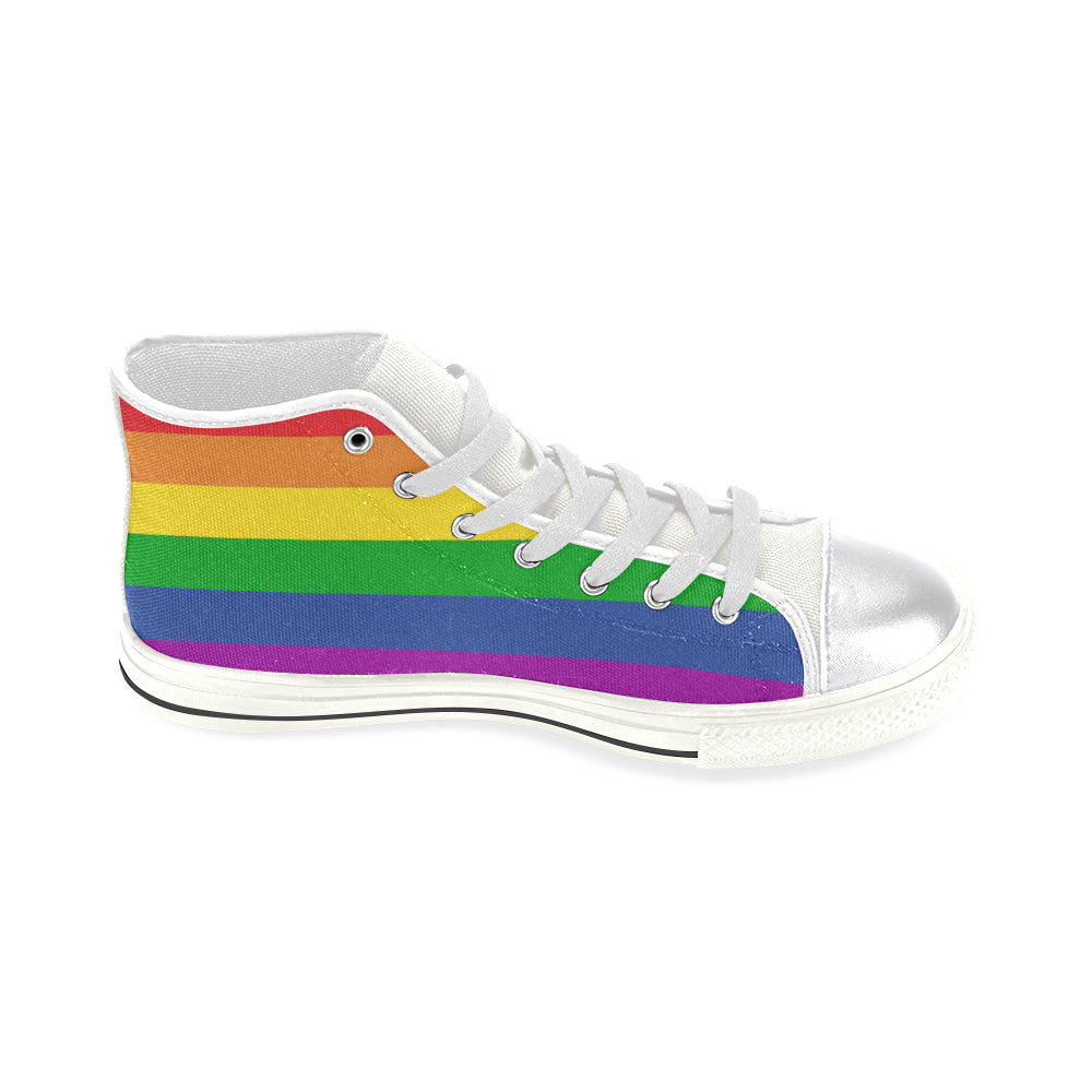 Women's Classic High Top Rainbow Canvas Shoes