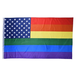 Rainbow USA Flag 3 x 5 FT