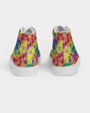 Vibrant Rainbow Pride Design Men's Hightop Canvas Shoe