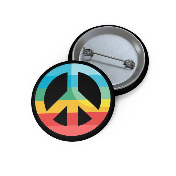 Rainbow Peace Pin Button