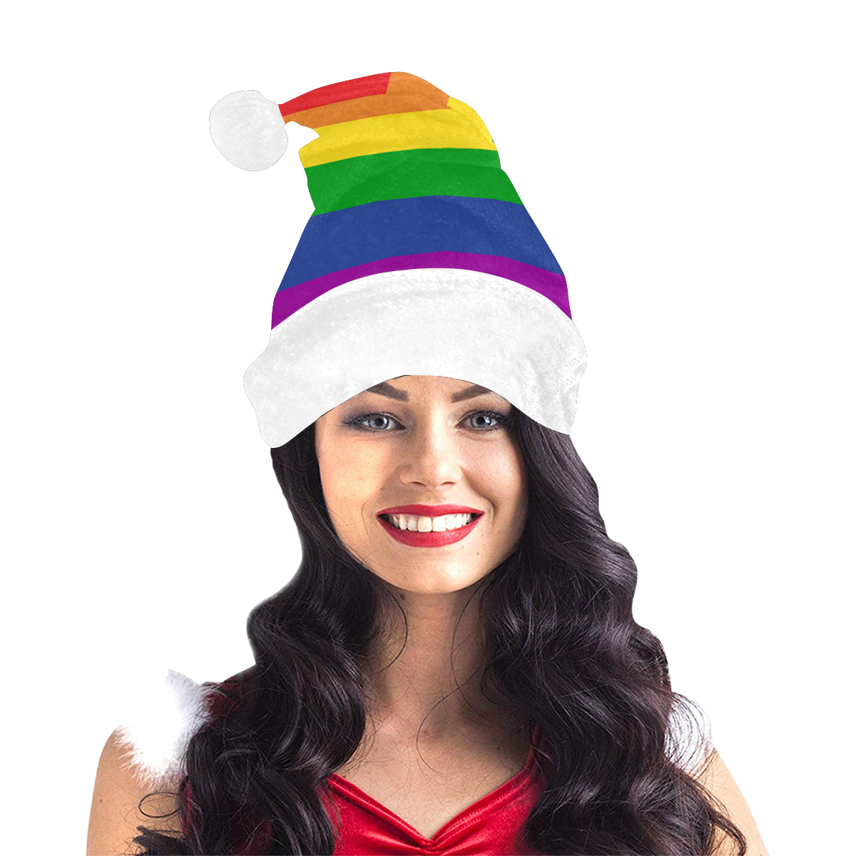 Rainbow Santa Hat