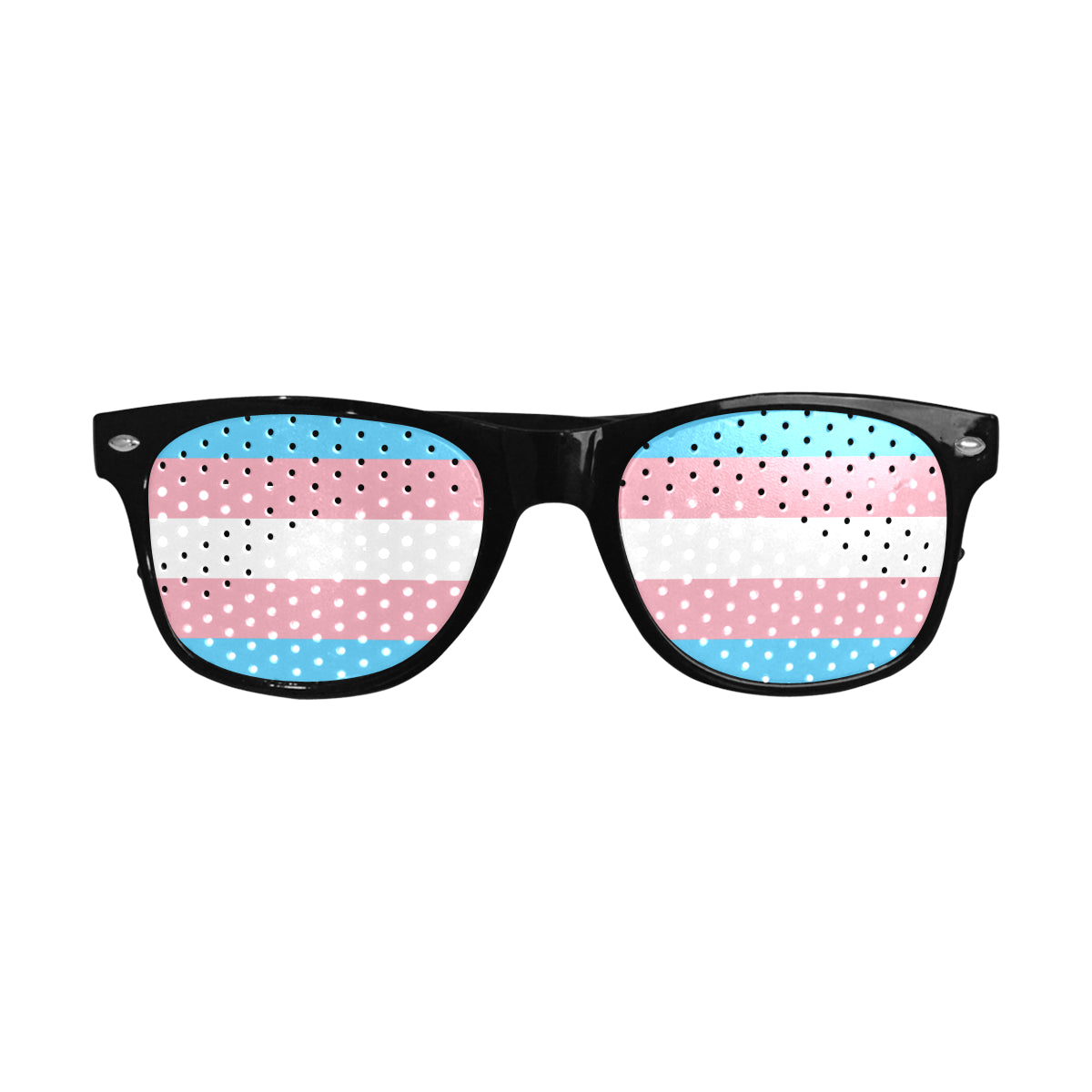 Transgender Flag Custom Goggles (Perforated Lenses)