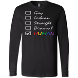 Human Check Box LGBT Pride black full sleeves T Shirt for men Human Equality LGBT Pride black full sleeves Tshirt for men