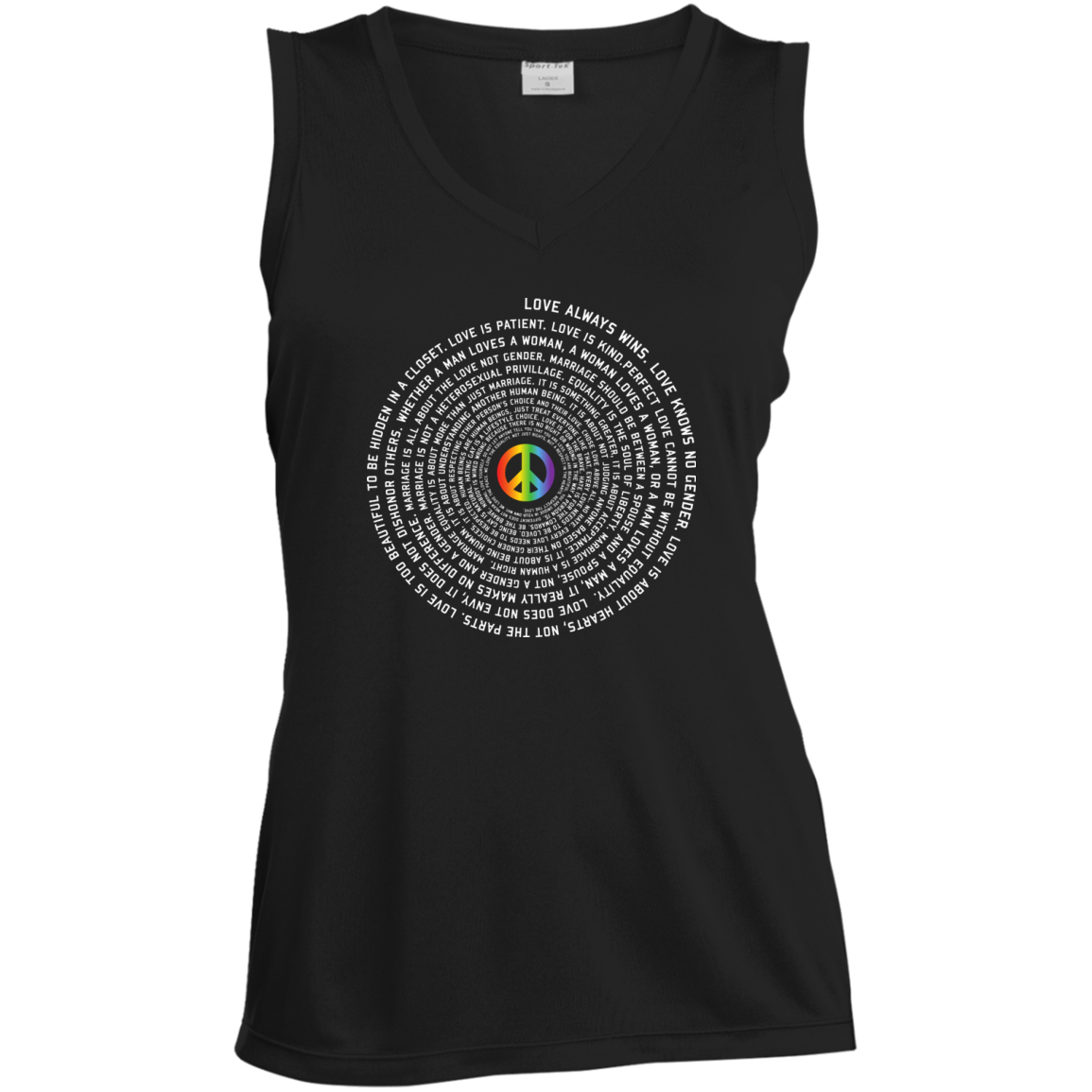 "Pride Month Peace" Special women sleeveless tshirt LGBT Pride Peace symboll womens tshirt