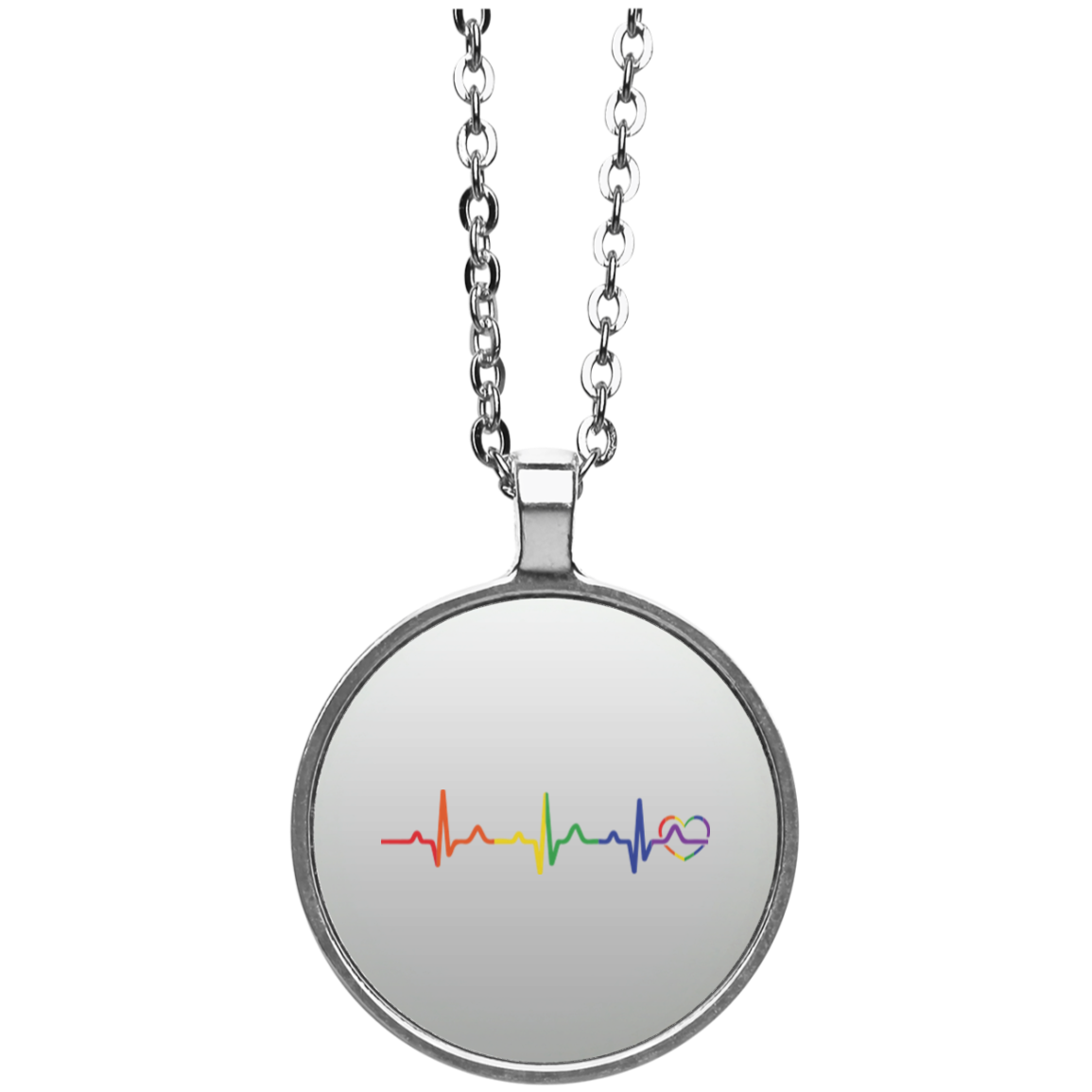 Rainbow Heartbeat Necklace
