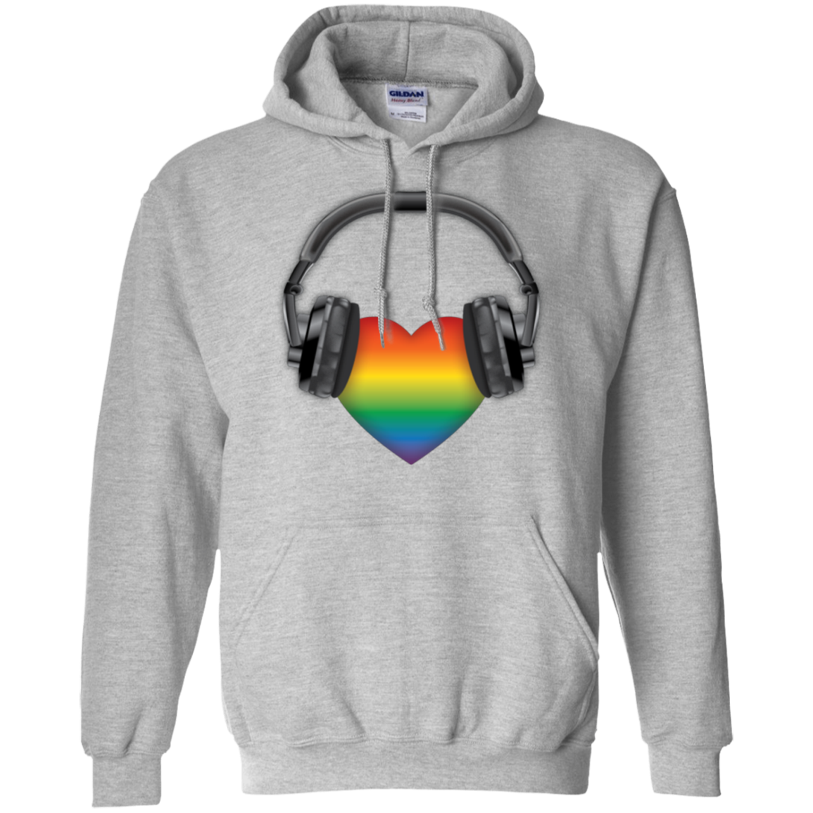 Listen to Your Heart LGBT Pride grey hoodie for men & women