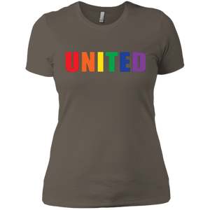 "United" Gay Pride Round Neck Shirt LGBT Pride Tshirt for women