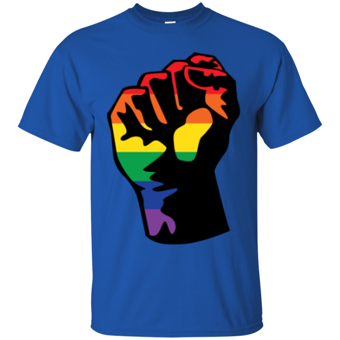 LGBT Pride Unity blue T shirt for men