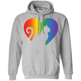 Rainbow Cat Heart LGBT Pride grey unisex hoodie| Affordable LGBT  Hoodie for pet lovers